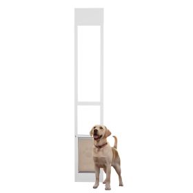 VEVOR Dog Door for Sliding Glass Door, 75 7/8"-80 11/16" Adjustable Height Doggy Door for Sliding Doors