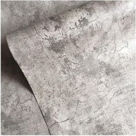 Concrete Wallpaper Peel and Stick Grey Cement Contact Paper Industrial Style Self Adhesive Waterproof Removable Decorative Wall Covering Vinyl Fi