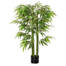 4.5FT Artificial Bamboo Tree, Decorative Faux Plant in Nursery Pot for Indoor or Decor