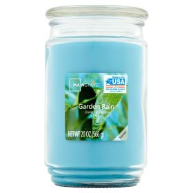 Garden Rain Single-Wick Large Glass Jar Candle, 20 oz