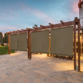 7'X6' Walnut HDPE Spliced Roller Shutter (Option: Defaulttitle)