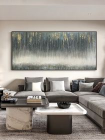 100% Handpainted gold foil circle large size square picture oil canvas painting abstract sitting room dining-room (size: 70x140cm)