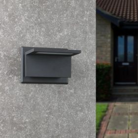 Inowel Wall Light Outdoor LED Wall Mount Lamp Modern Wall Mount Sconce Lantern Fixture For Porch Front Door 17309 (Option: Grey)